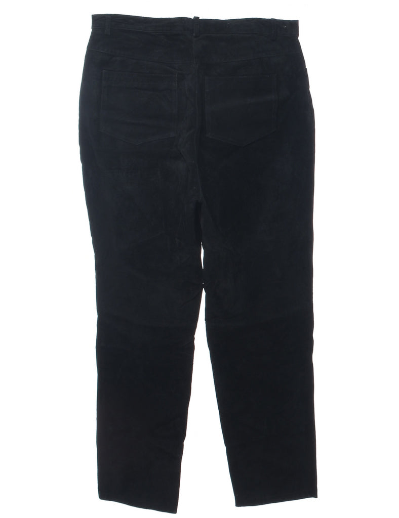 Black Suede Trousers - W33 L30