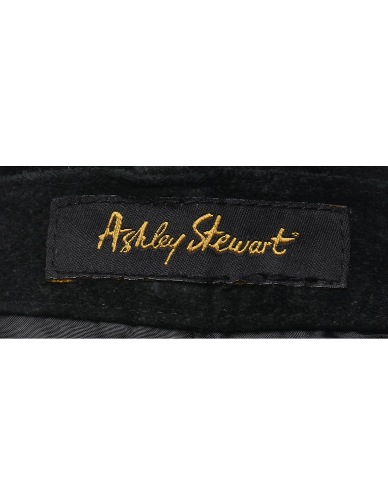 Black Suede Trousers - W33 L30