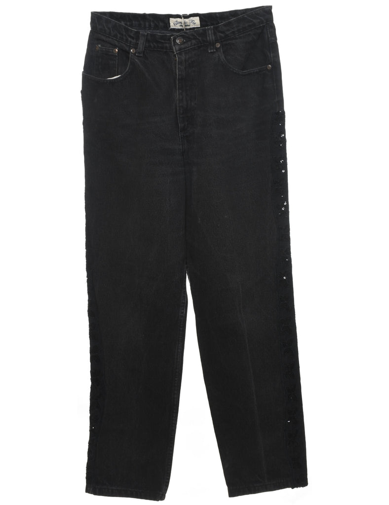 Black Tapered Jeans - W30 L30