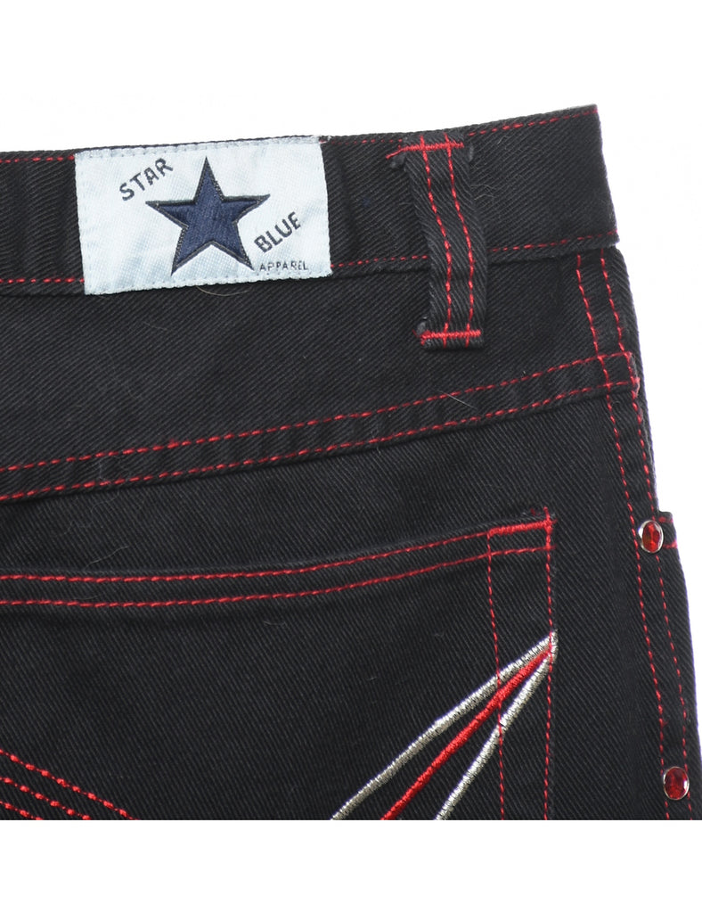 Black Tapered Jeans - W34 L29