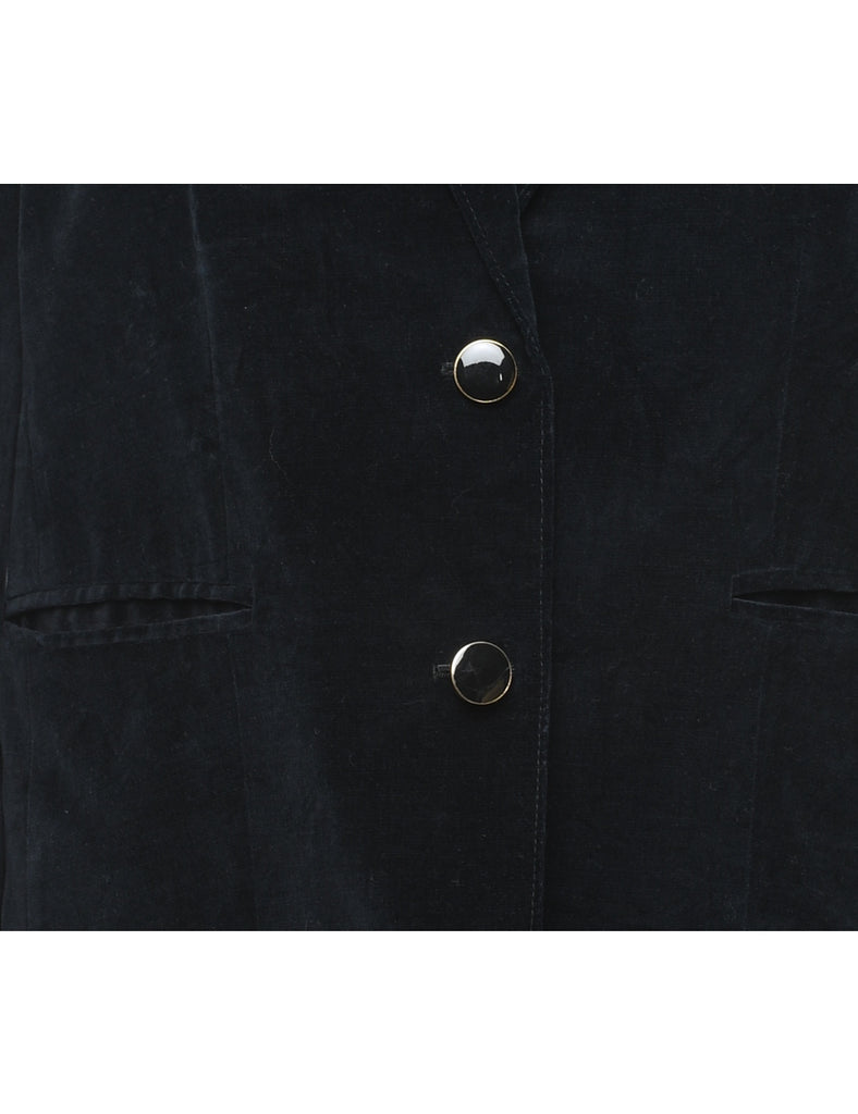 Black Velvet Blazer - L