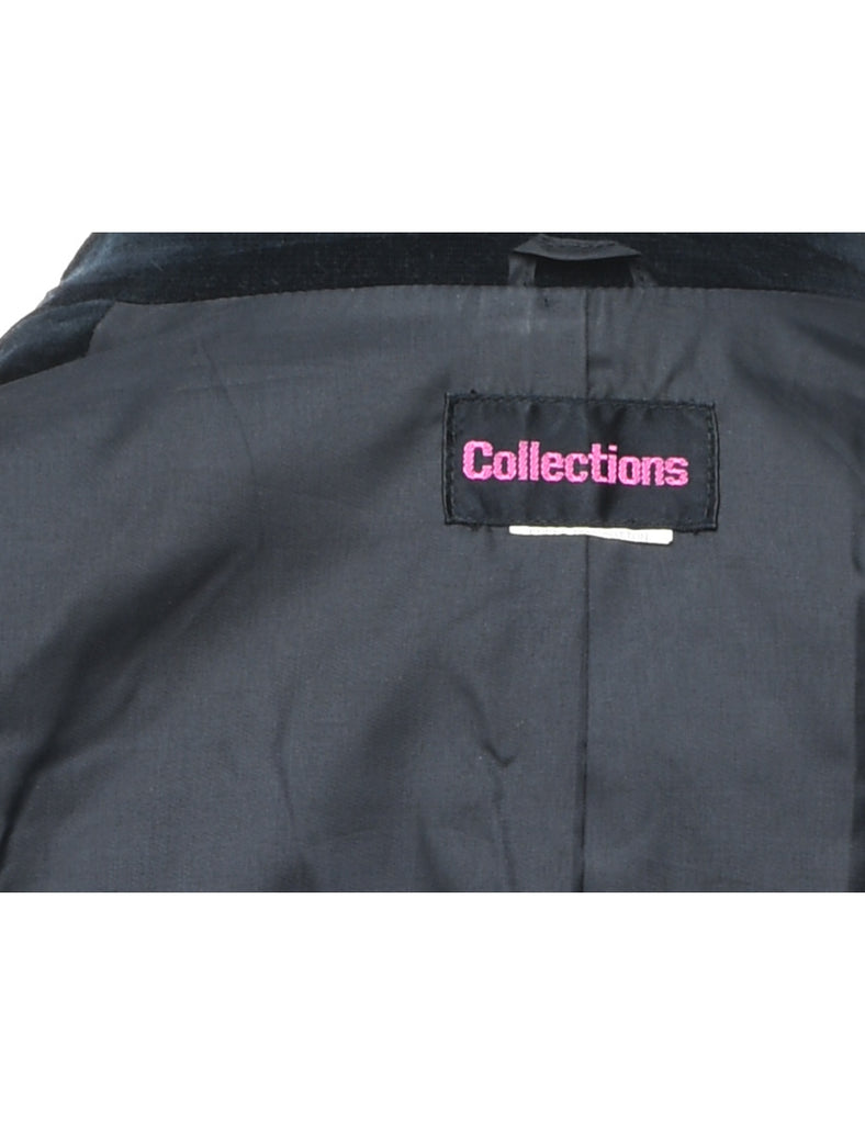 Black Velvet Blazer - L