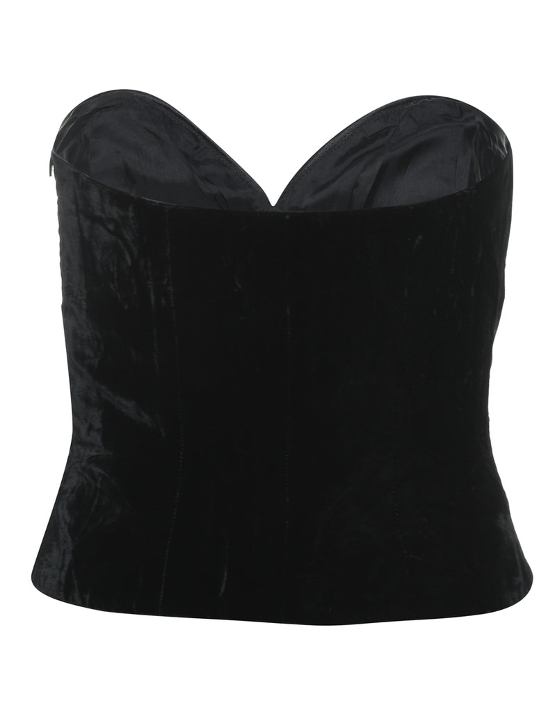 Black Velvet Corset - S