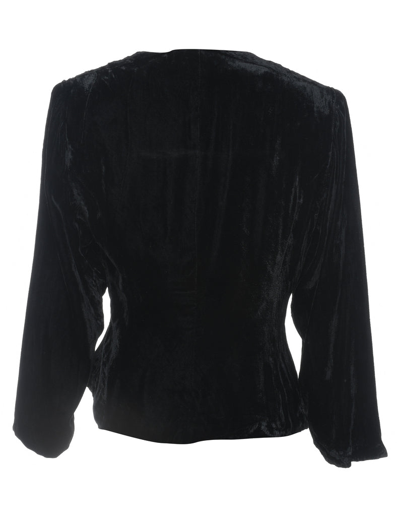 Black Velvet Evening Jacket - M