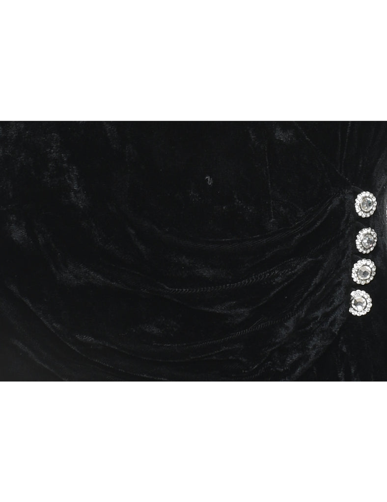 Black Velvet Evening Jacket - M