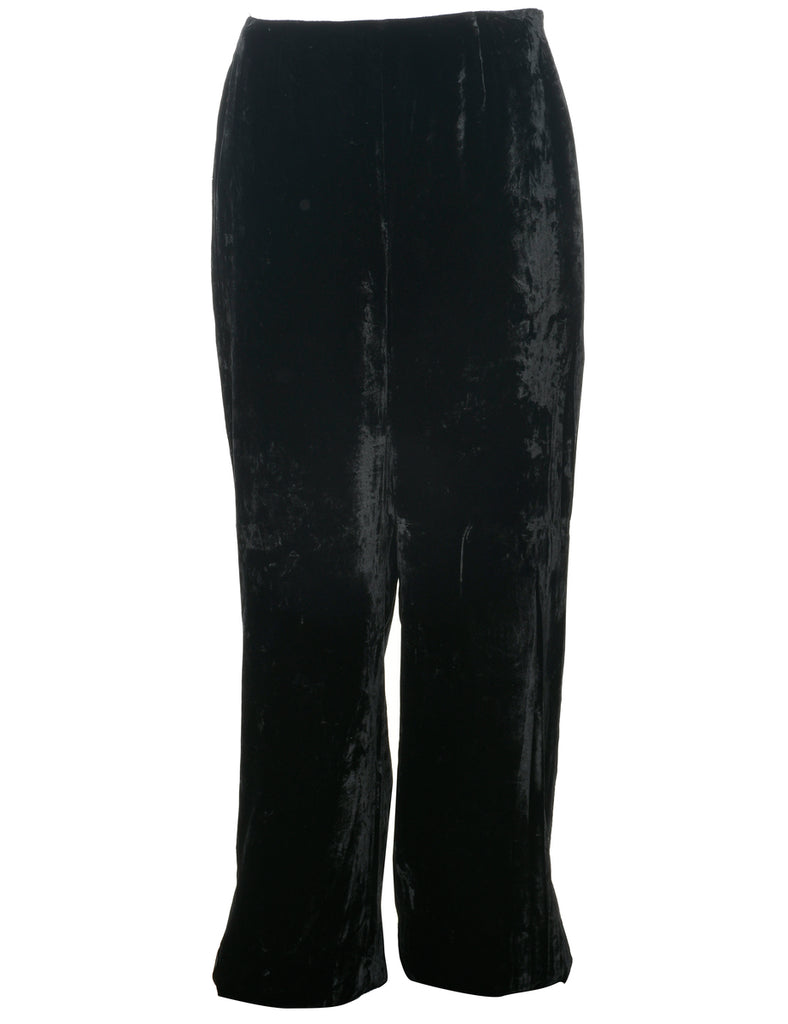 Black Velvet Trousers - W30 L30
