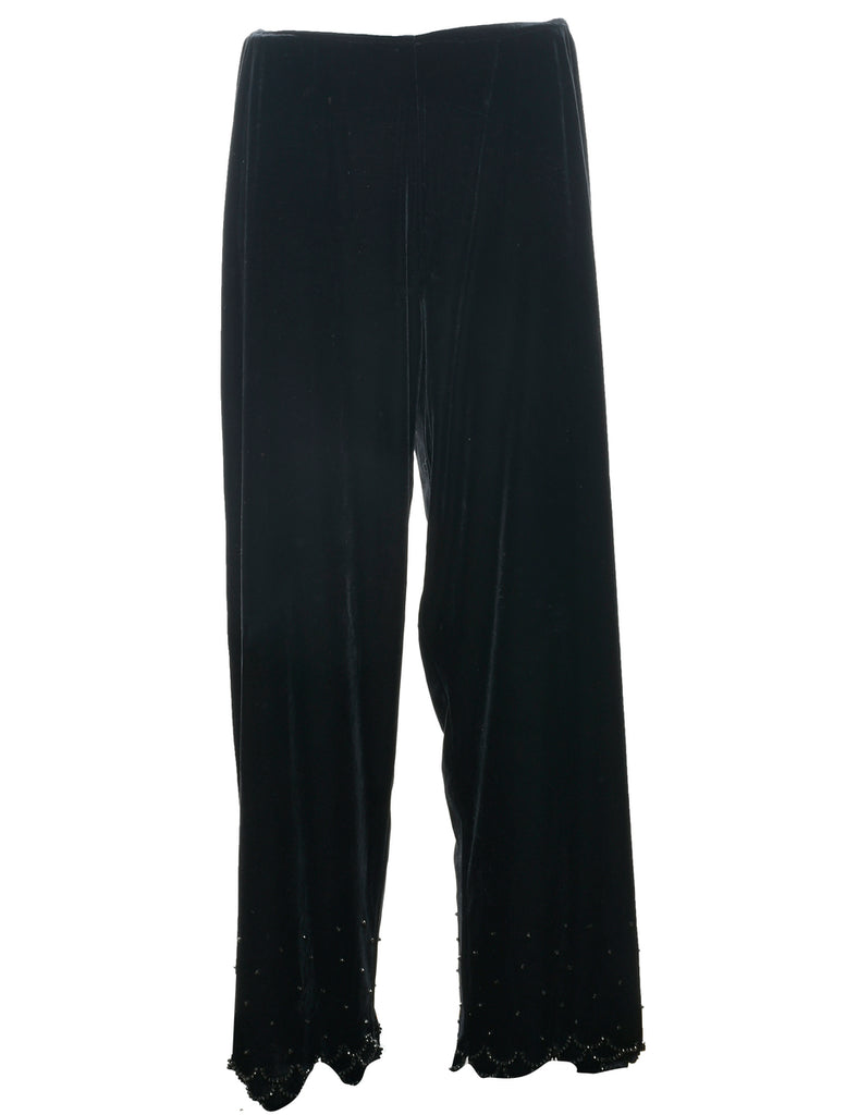 Black Velvet Trousers - W30 L29