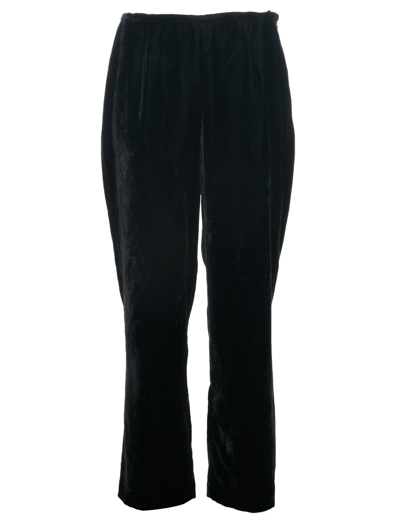 Black Velvet Trousers - W29 L28