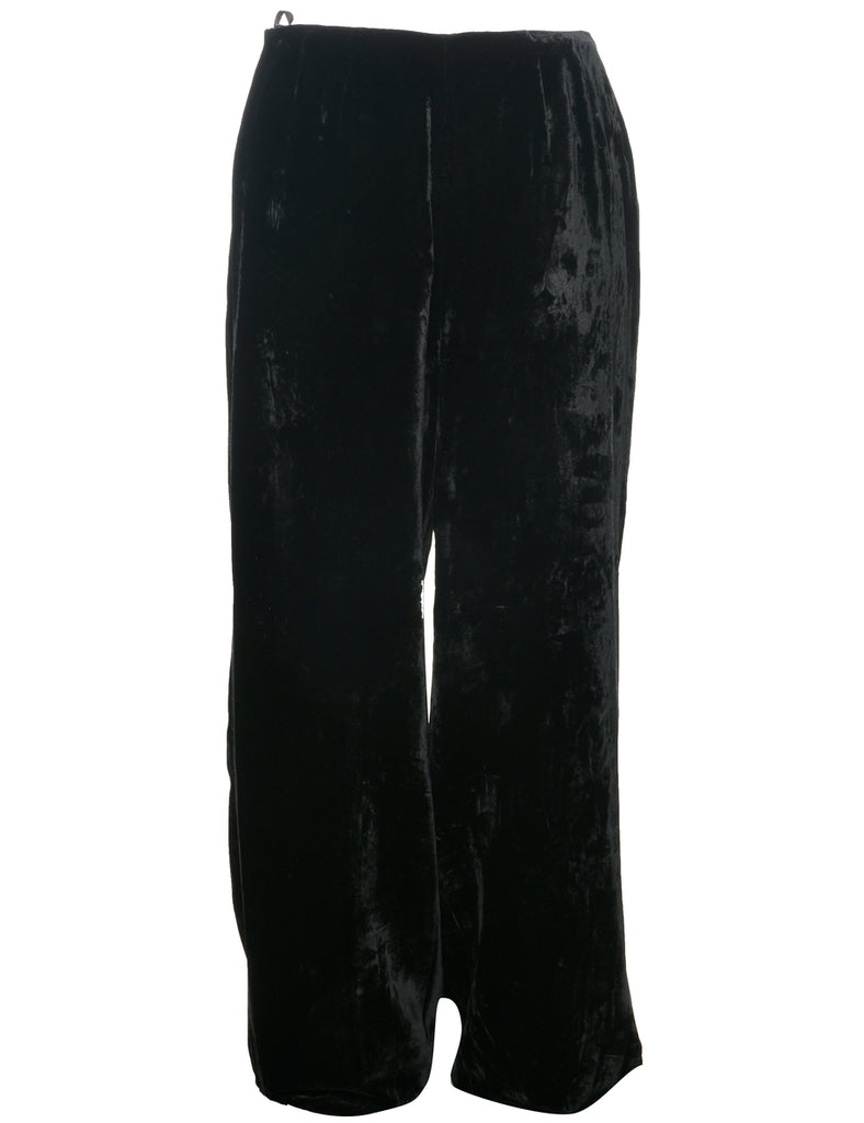 Black Velvet Trousers - W30 L30
