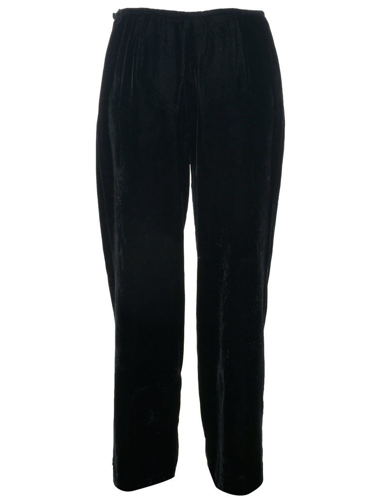 Black Velvet Trousers - W29 L28