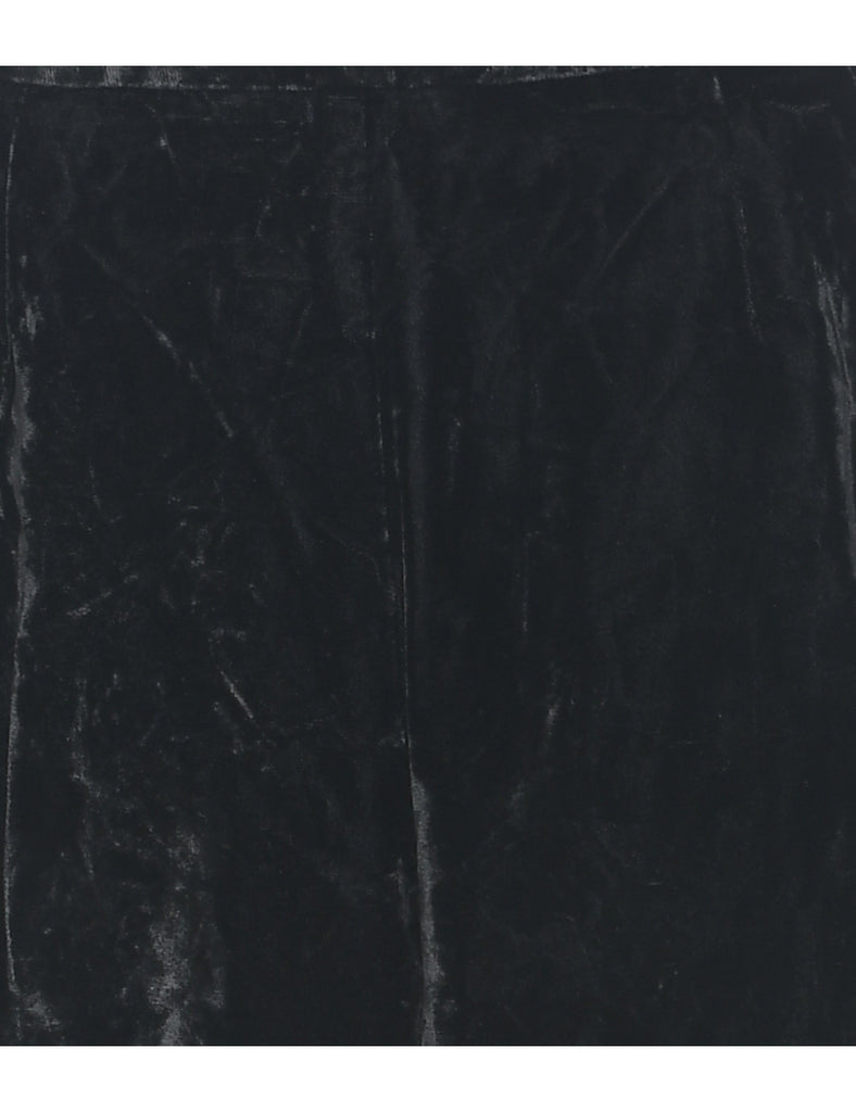 Black Velvet Trousers - W26 L28