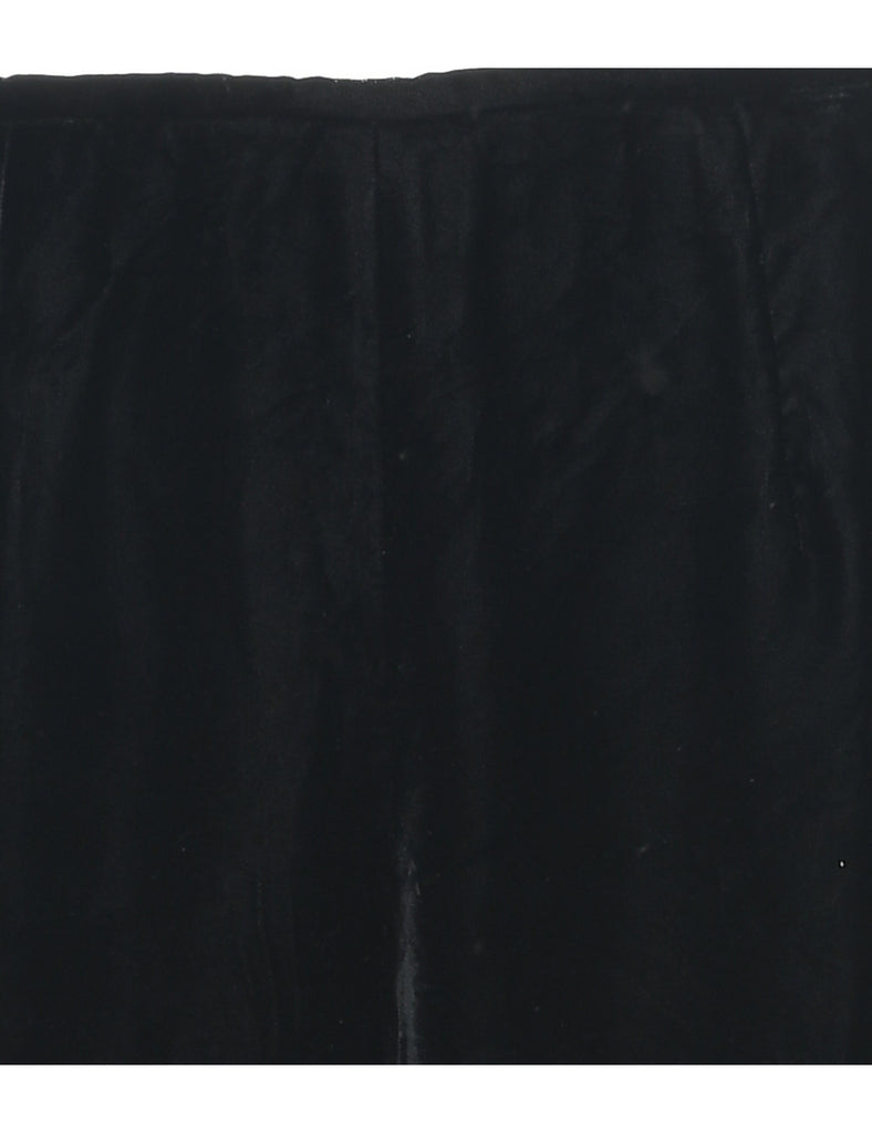 Black Velvet Trousers - W29 L28