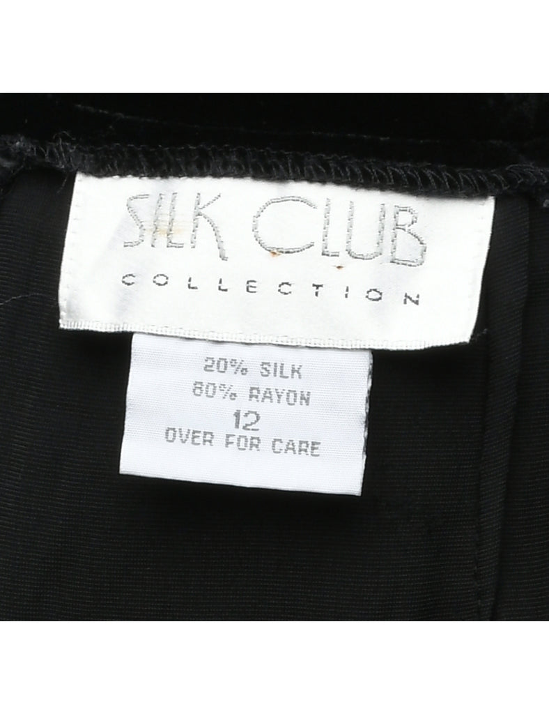 Black Velvet Trousers - W32 L27