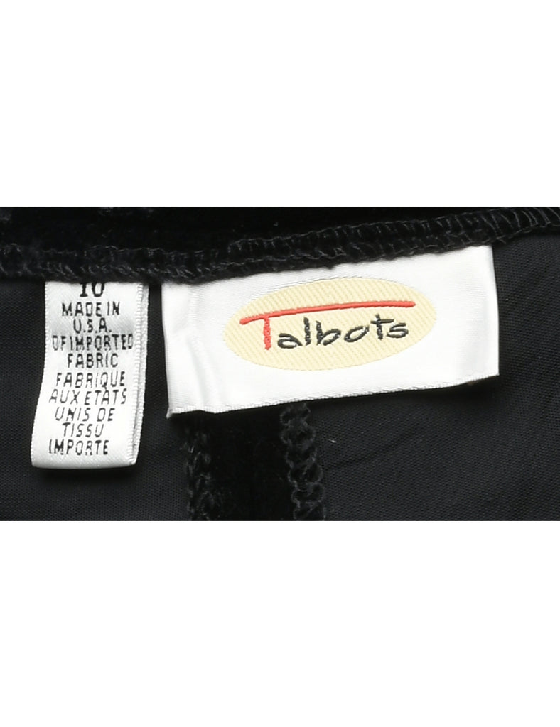 Black Velvet Trousers - W28 L30