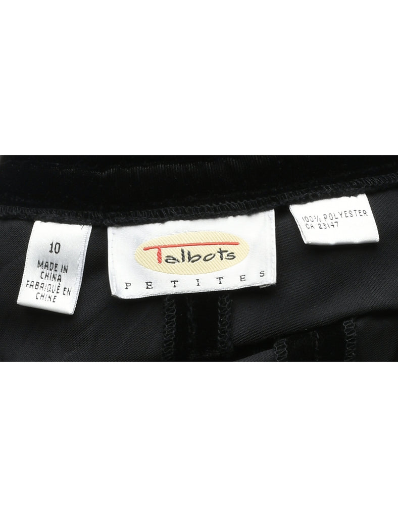 Black Velvet Trousers - W29 L28