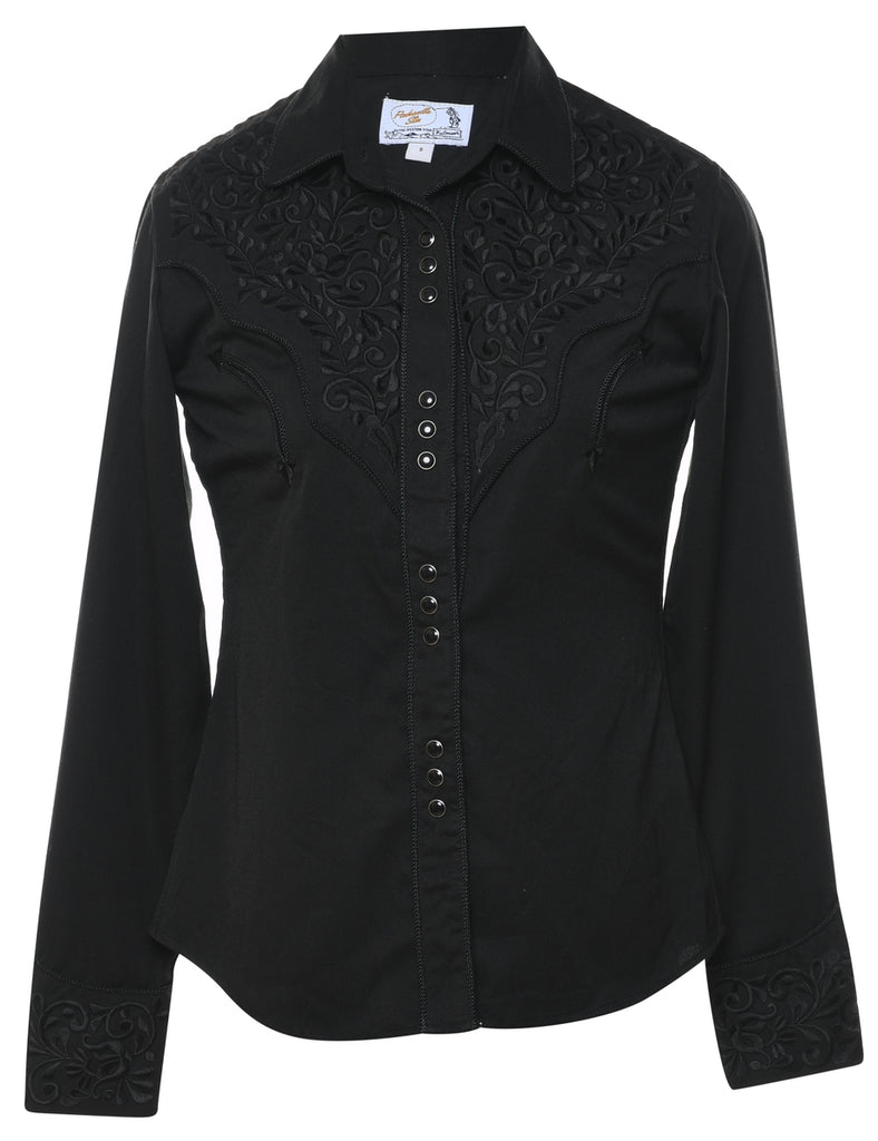 Black Western Shirt - S