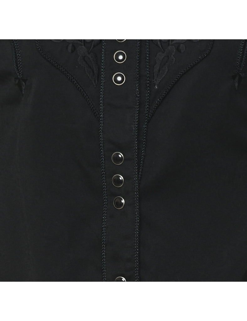 Black Western Shirt - S