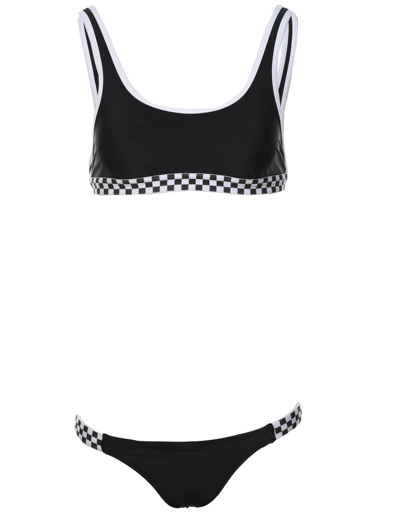 Black & White Checked Bikini  - XS