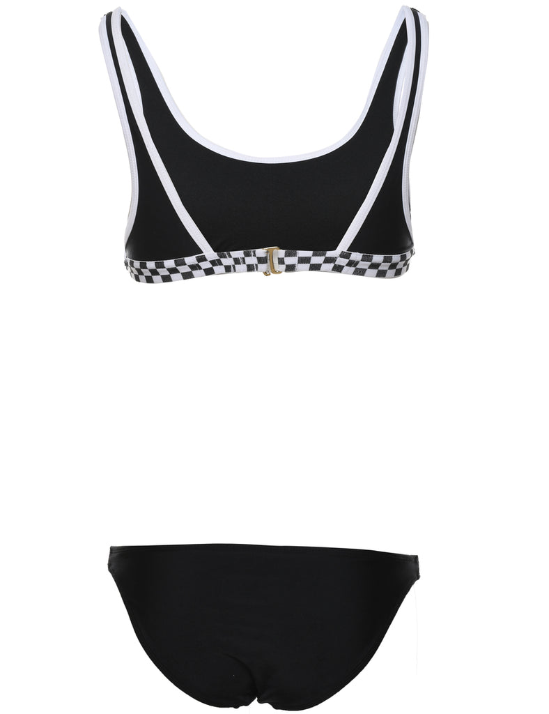Black & White Checked Bikini  - XS