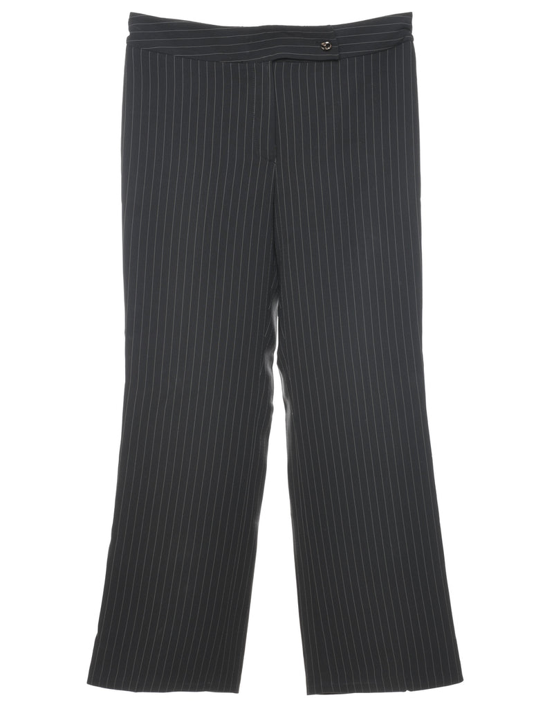 Black & White Pinstriped Trousers - W30 L30