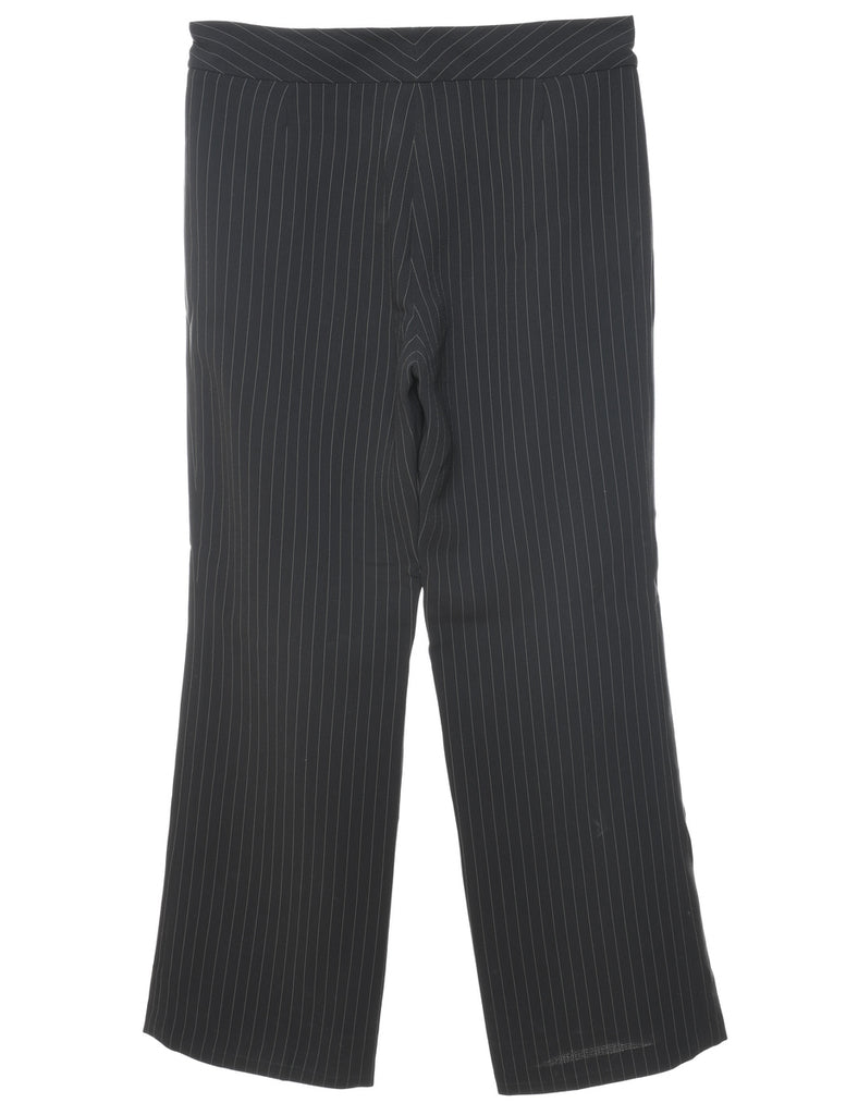 Black & White Pinstriped Trousers - W30 L30