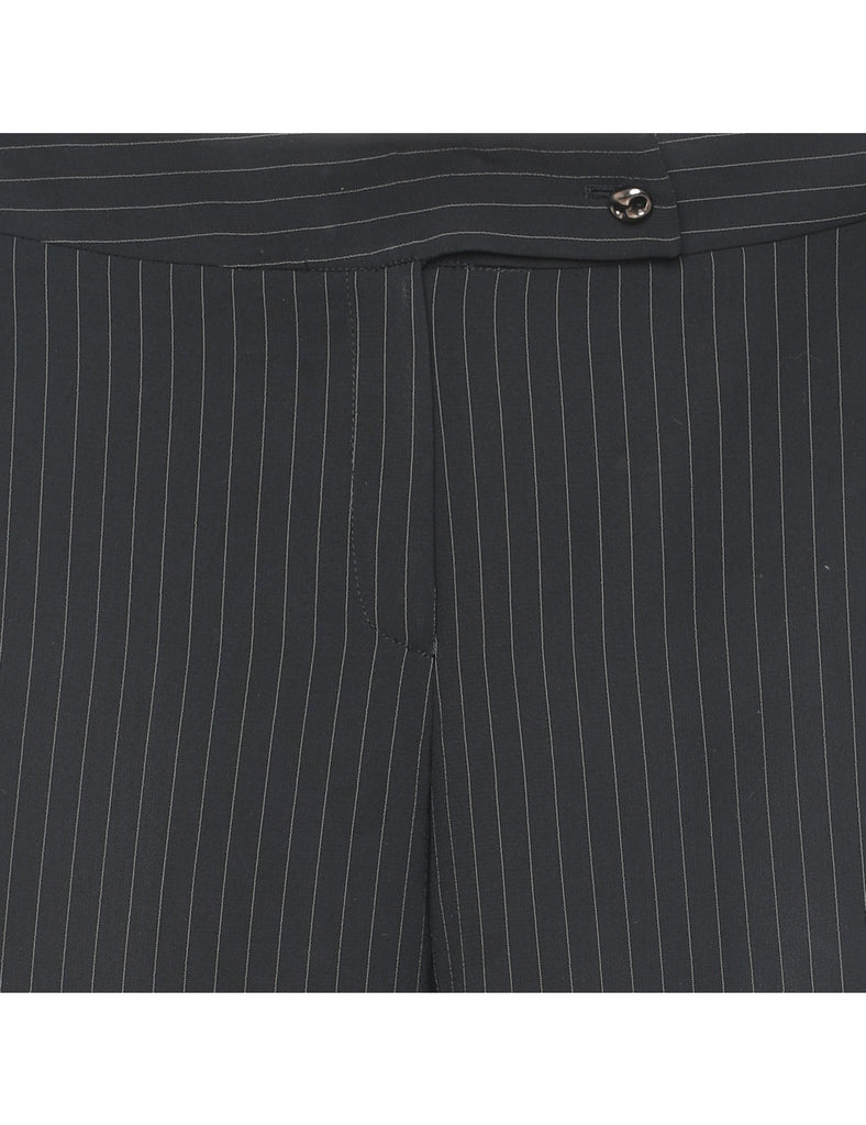 Black & White Pinstriped Trousers - W30 L30