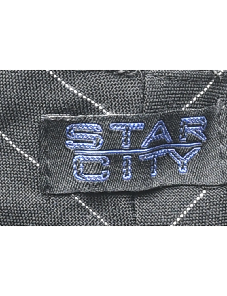 Black & White Pinstriped Y2K Trousers - W26 L32