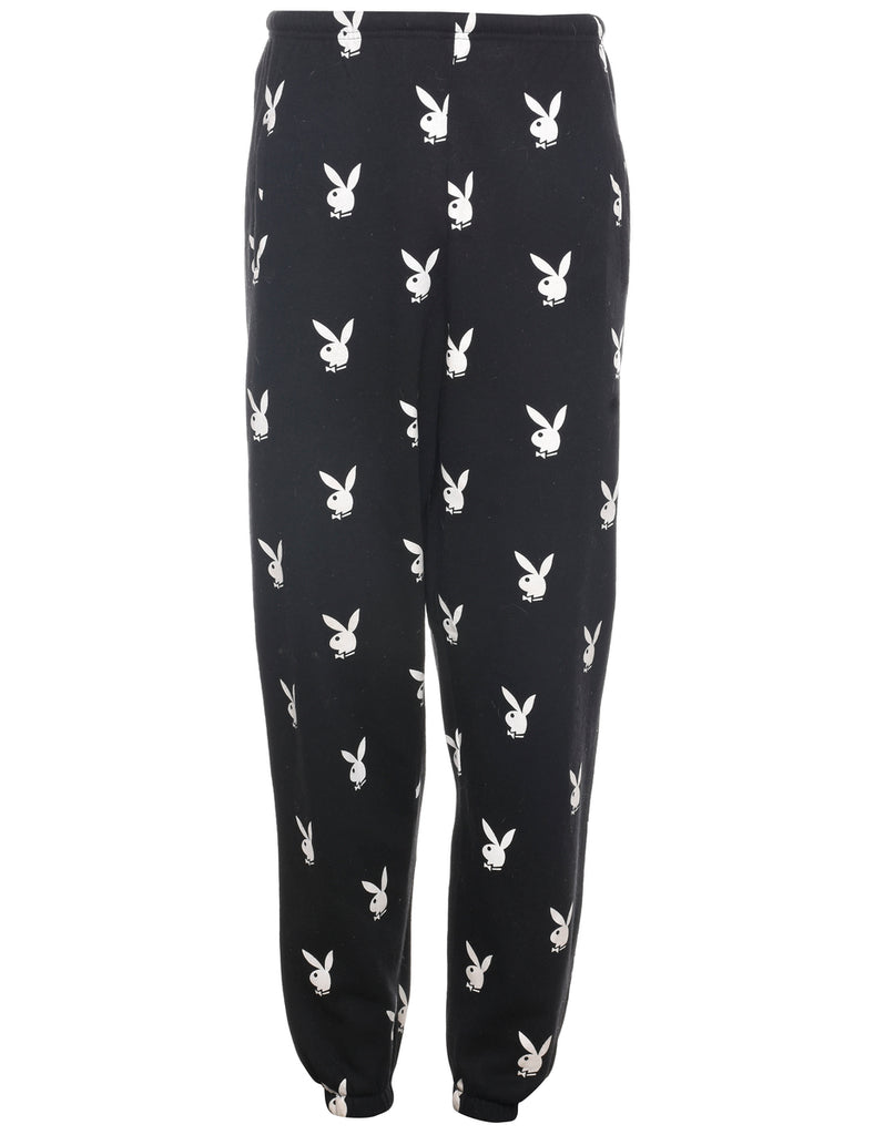 Black & White Playboy Design Jogging Bottoms - W28 L31