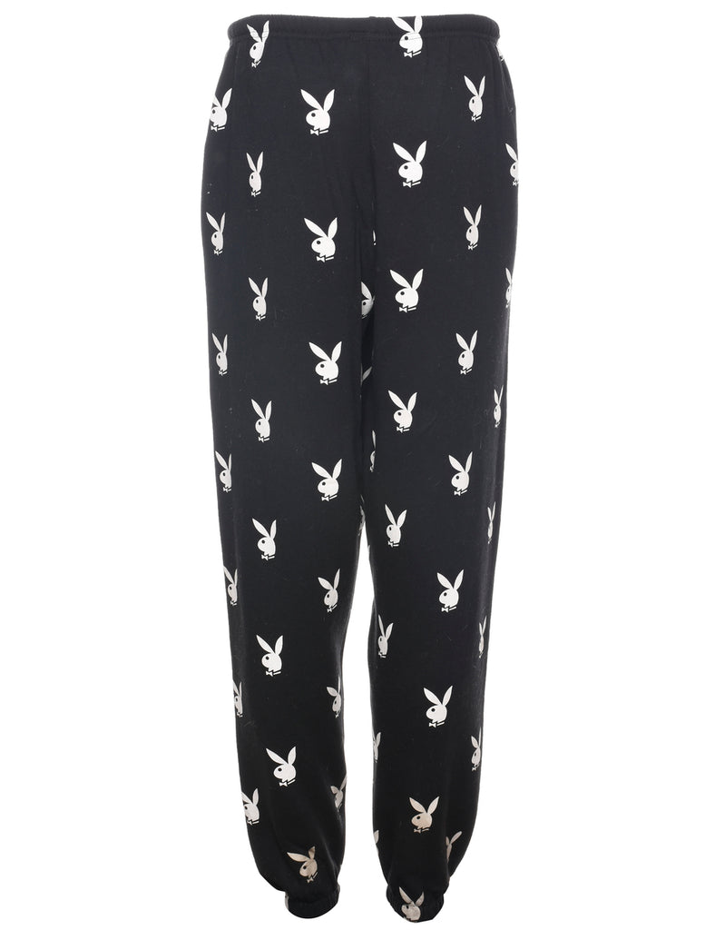 Black & White Playboy Design Jogging Bottoms - W28 L31