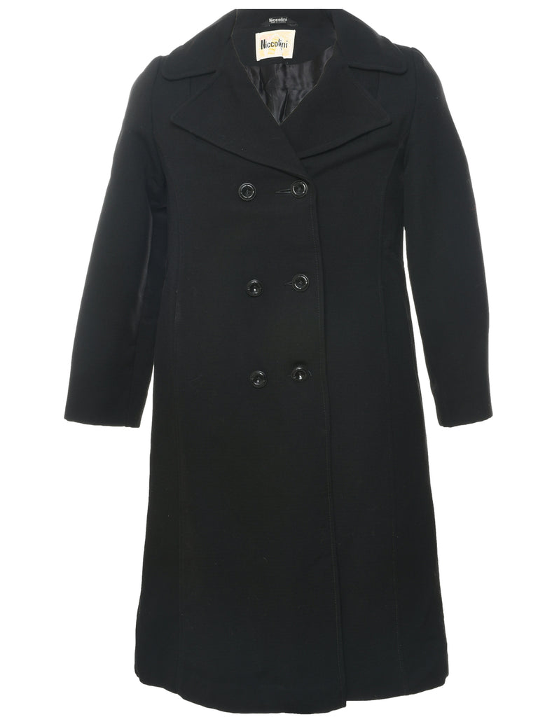Black Wool Coat - M