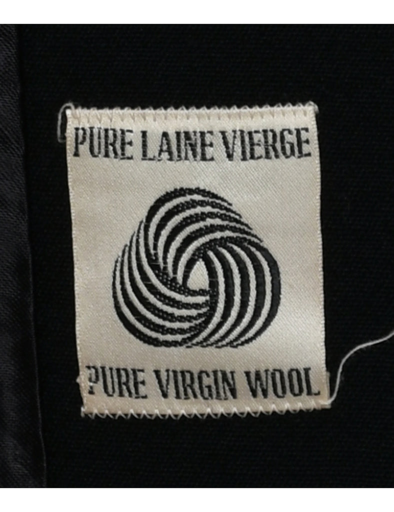 Black Wool Coat - M