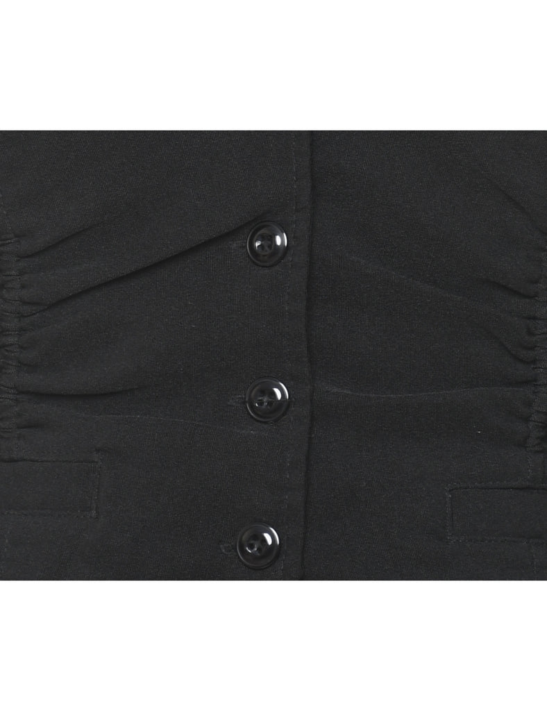 Black Y2K Backless Halterneck Corset - S
