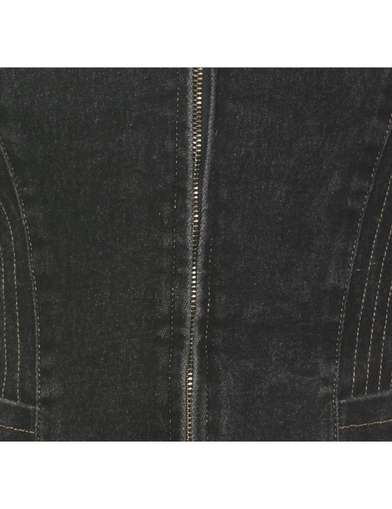 Black Y2K Denim Jacket - S