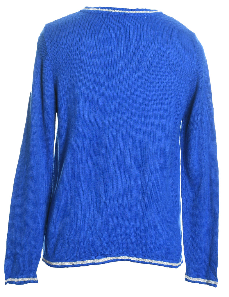 Blue Christmas Cardigan - M