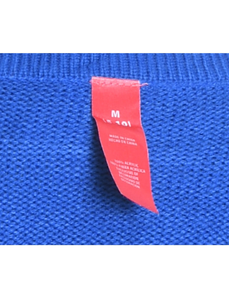 Blue Christmas Cardigan - M