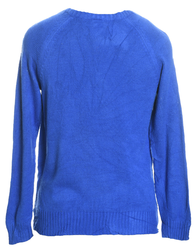 Blue Christmas Jumper - L