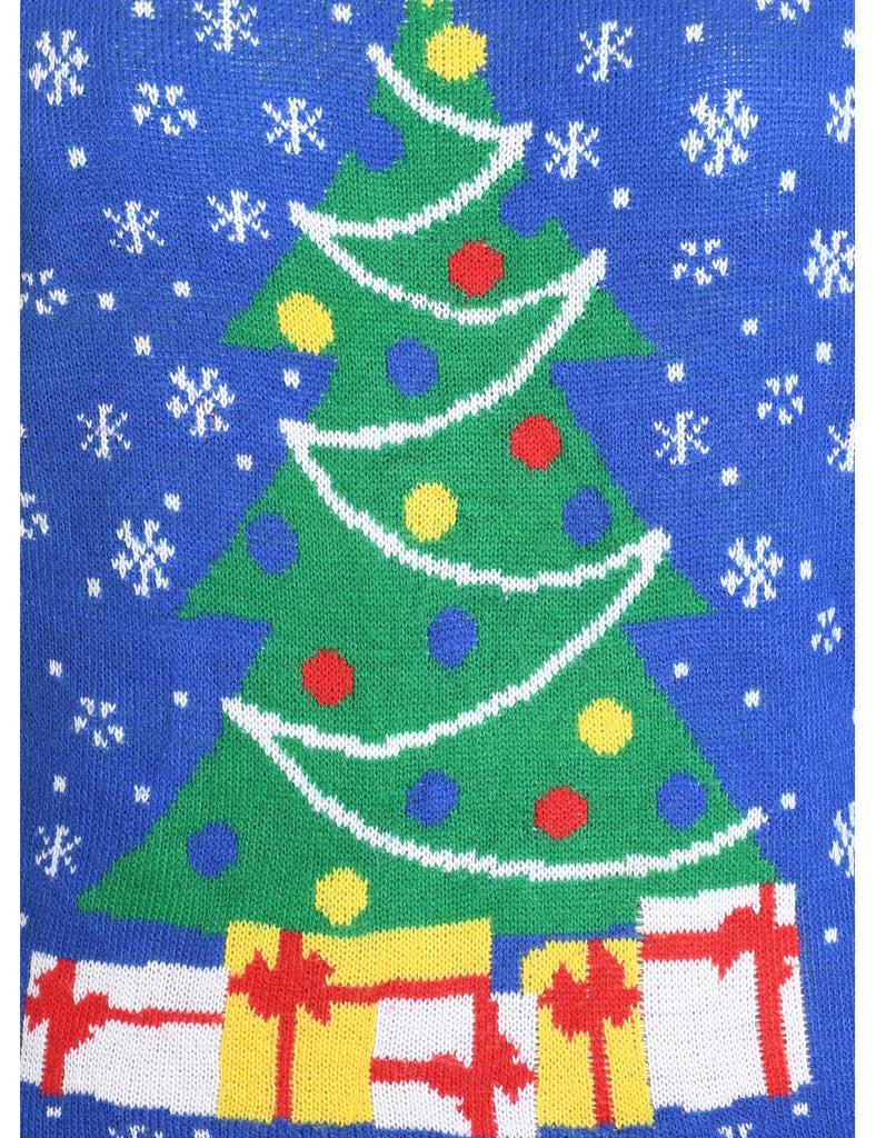Blue Christmas Jumper - XL