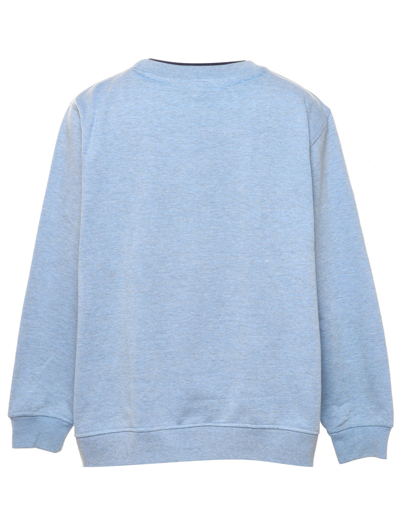 Blue Embroidered Sweatshirt - XL
