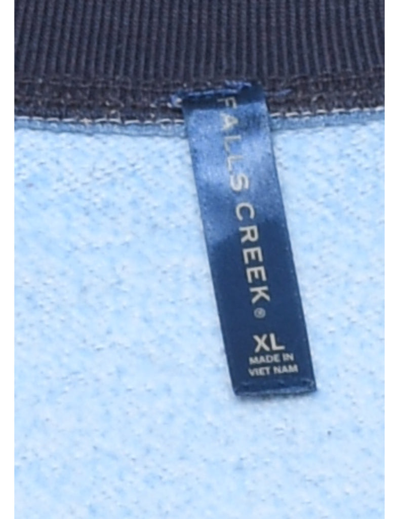 Blue Embroidered Sweatshirt - XL