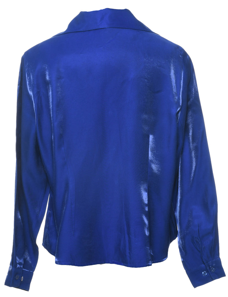 Blue Evening Blouse - L