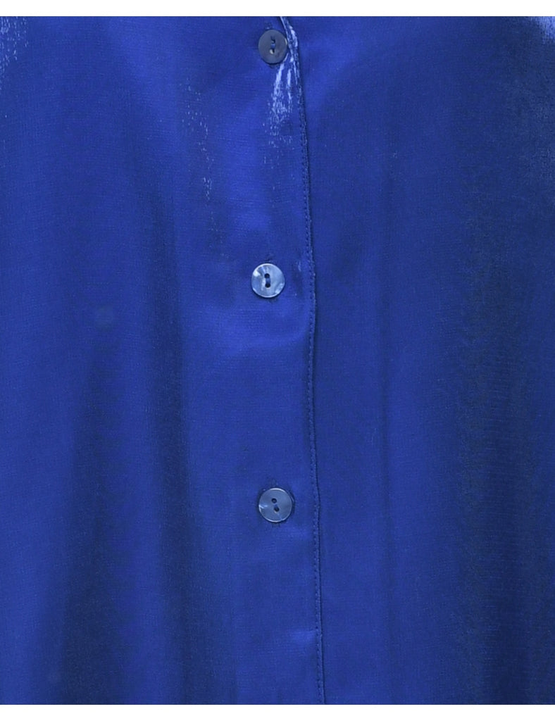 Blue Evening Blouse - L