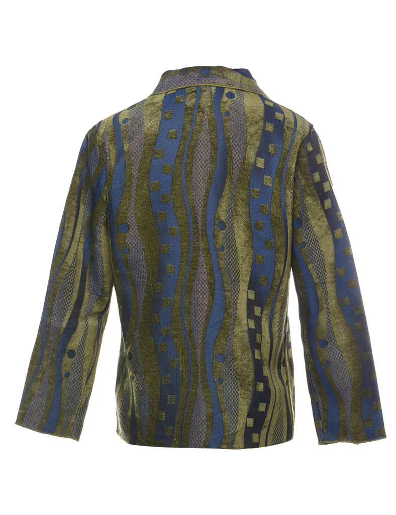 Blue & Green Abstract Tapestry Jacket  - M