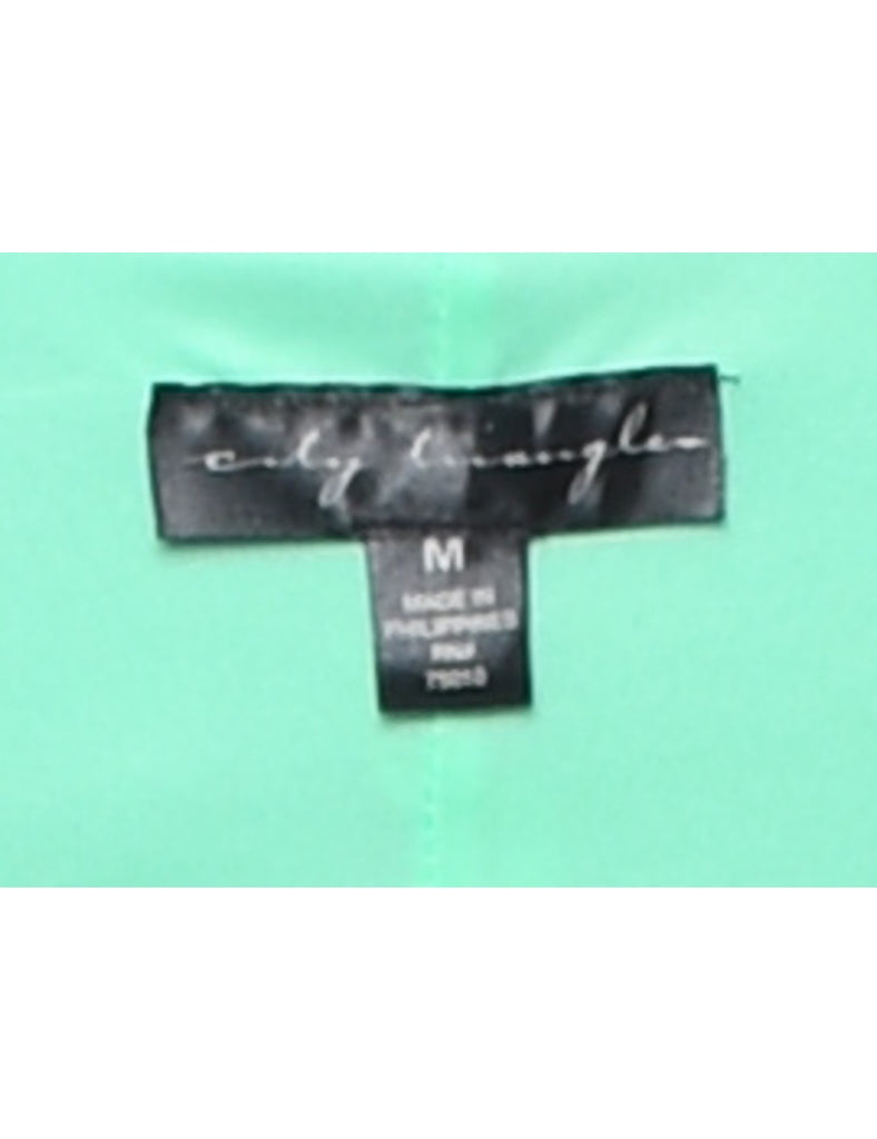 Blue &  Green Y2K Ruched Evening Dress - S