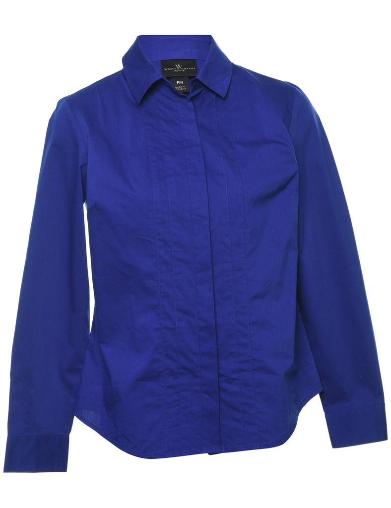Blue Long Sleeved Shirt - M