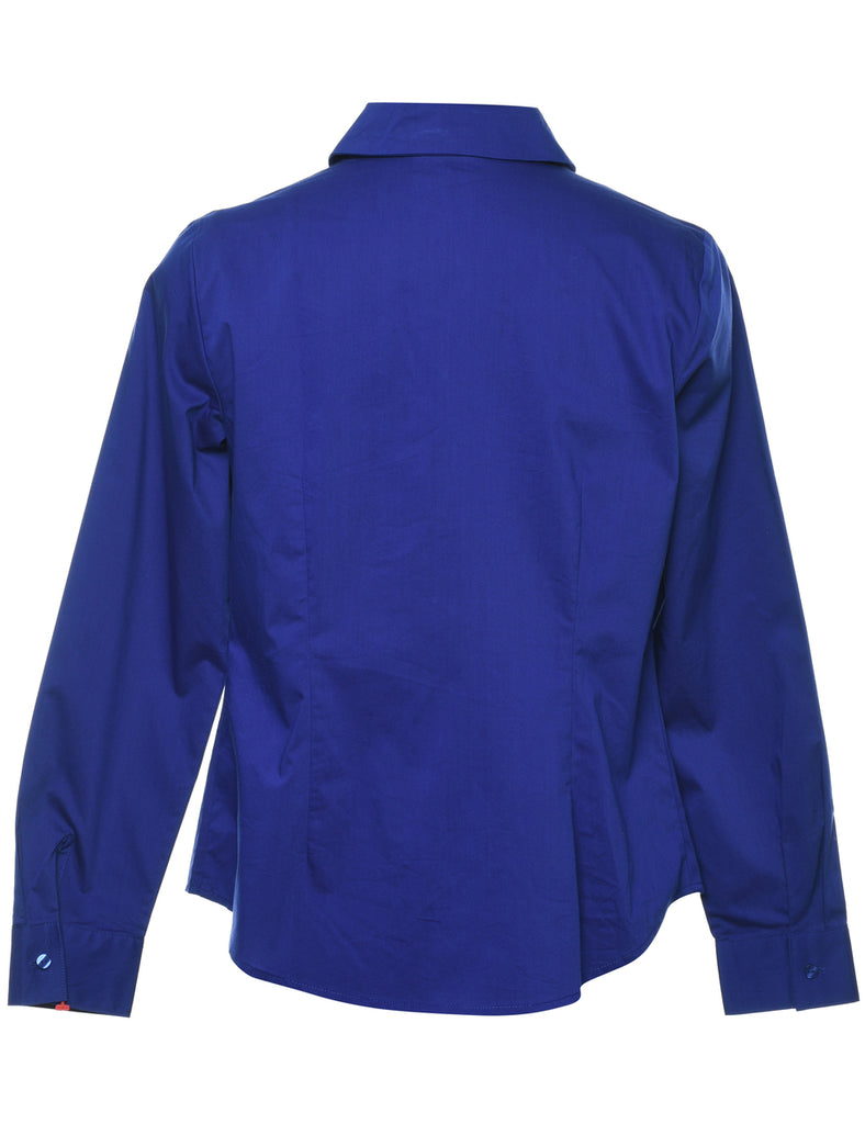 Blue Long Sleeved Shirt - M