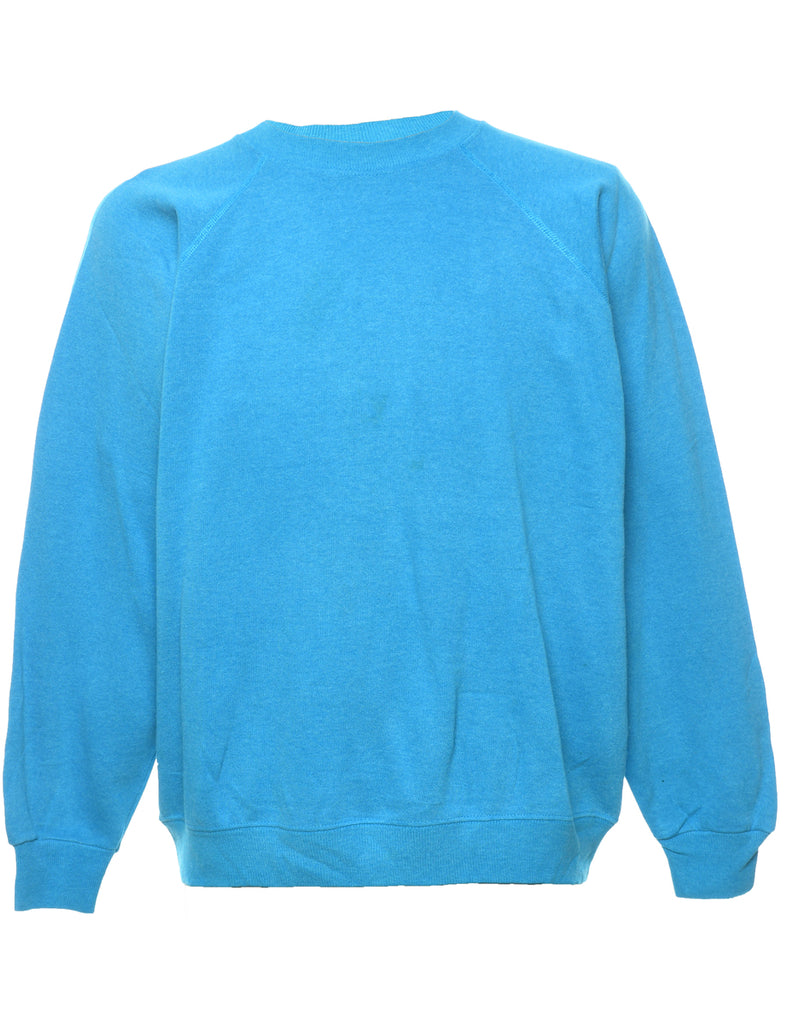 Blue Plain Sweatshirt - L