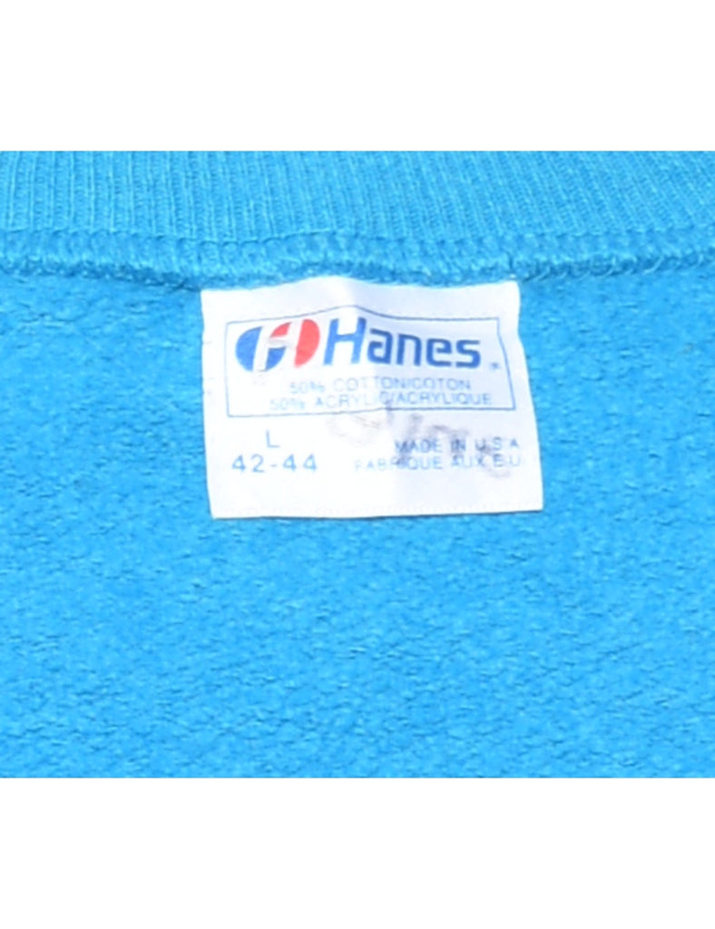 Blue Plain Sweatshirt - L