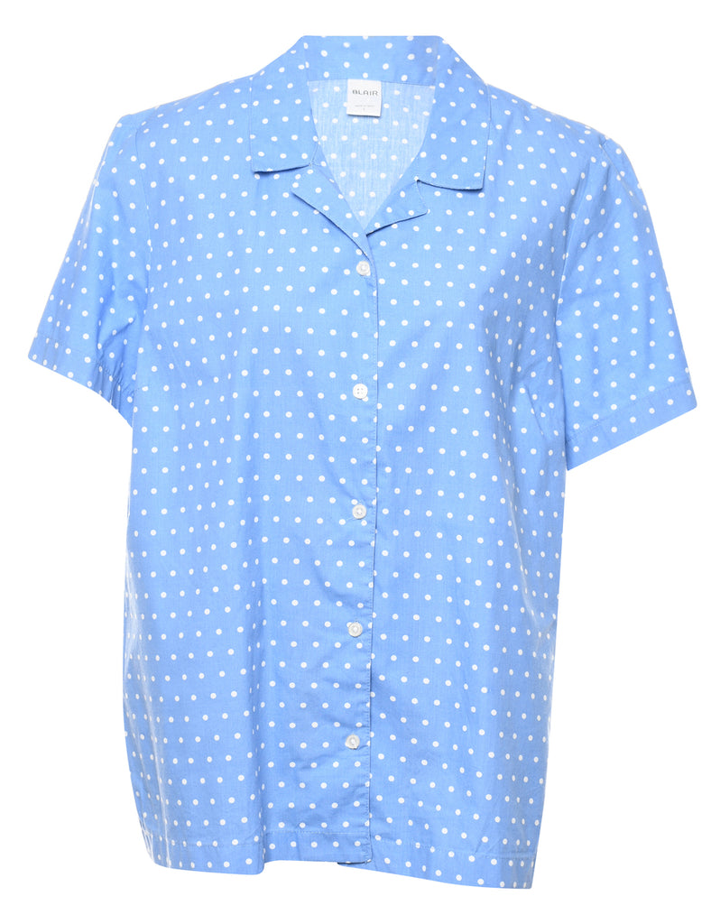 Blue Polka Dots Shirt - L