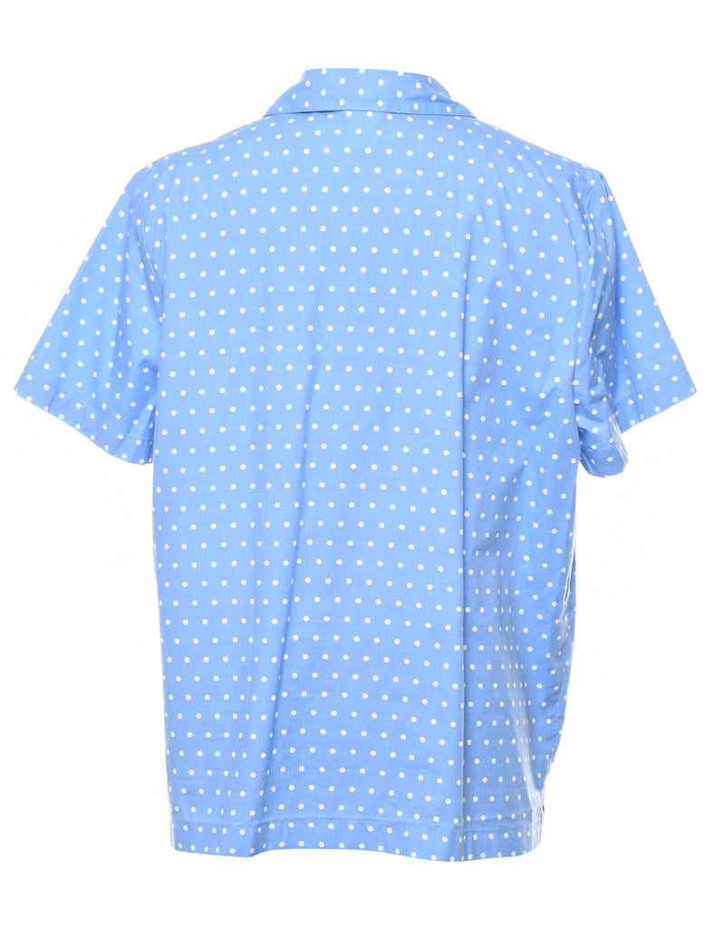 Blue Polka Dots Shirt - L