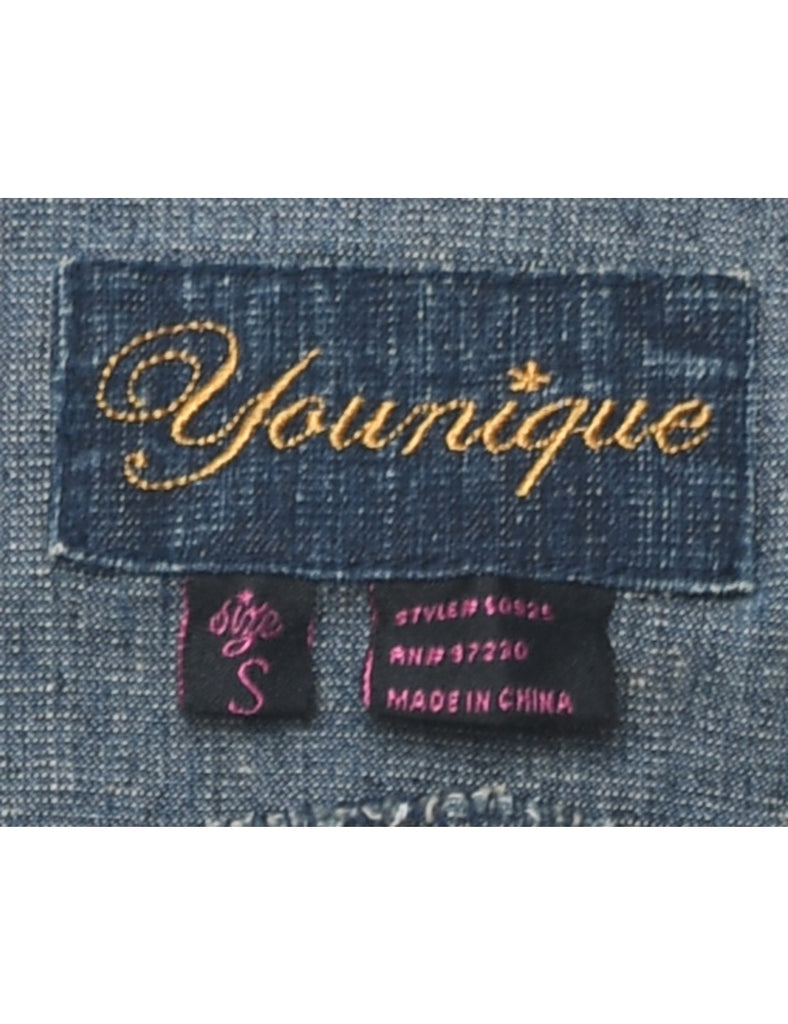 Bolero Style Cropped Denim Jacket - S